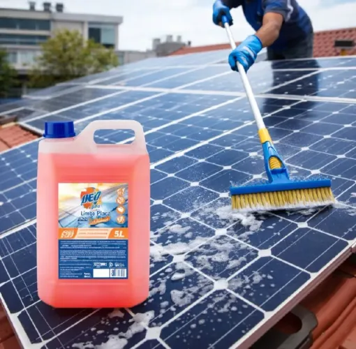 Lavagem de placa solar