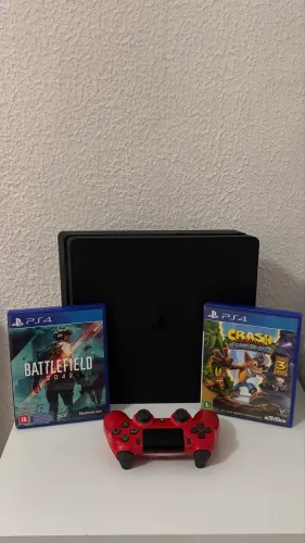 Ps4 Slim 1TB COMPLETO + 2 jogos