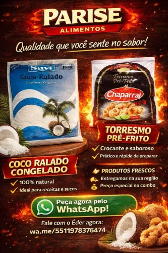Vende-c coco ralado congelado e torresmo prefrito qualidade nota 10