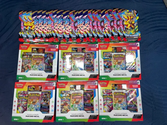 Coleção parceiro inicial série 1 e blister caos ascendente  Pokémon tcg