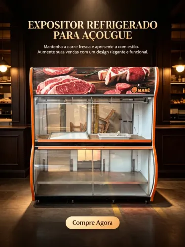 EXPOSITOR REFRIGERADO PARA AÇOUGUE 220v