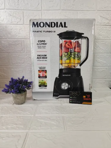 Liquidificador Mondial 550W Turbo Preto 220V - Novo