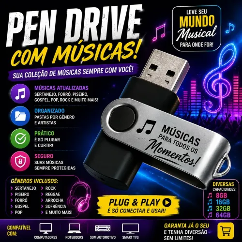 Músicas de todos os gêneros $20
