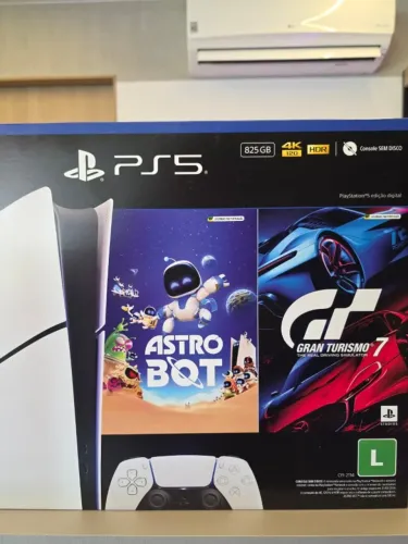 PS5 Mídia Digital Slim + 2 Jogos Nacional 1 Ano de Garantia Sony