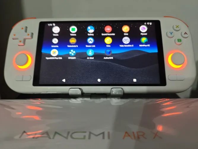 Videogame Portátil Mangmi Air X Snapdragon Android 14 Tela IPS 5.5 Full HD Console Retro