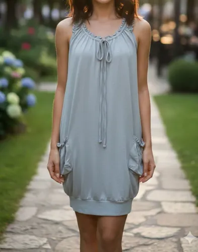 Vestido cinza com paetês de festa tam m