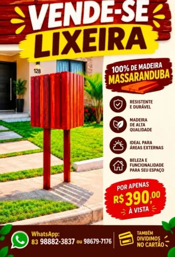 Lixeira em Madeira