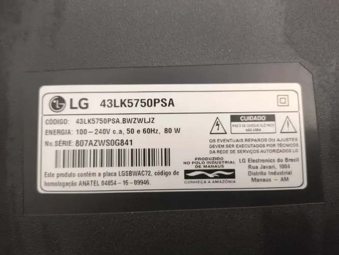 Vendo Smart TV LG 43 Polegadas<br><br>Perfeito Estado