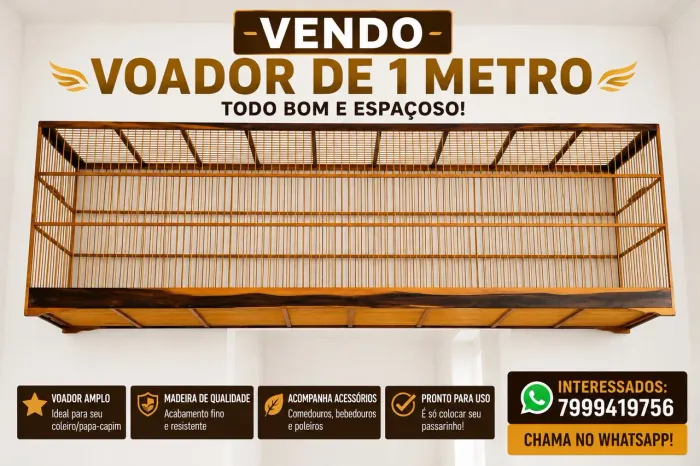 Voador de 1m malha pequena
