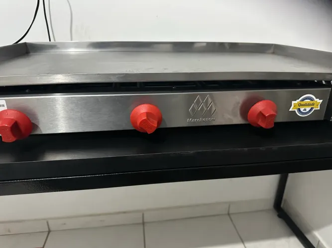 Chapa Comercial 40x80 Para Lanche 3 Queimadores Marchesoni