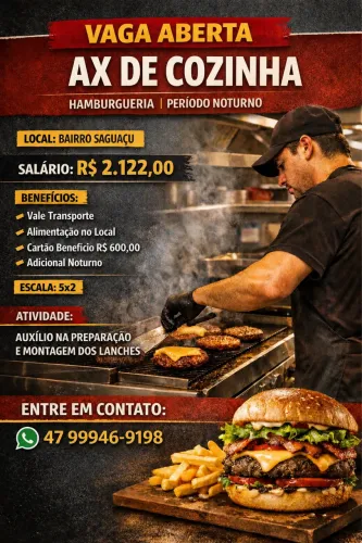 Vaga ax de cozinha - emprego 
