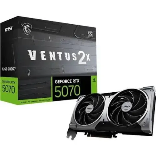 Placa de Vídeo MSI GeForce RTX5070 Ventus 2X OC 12GB GDDR7 PCI-Express