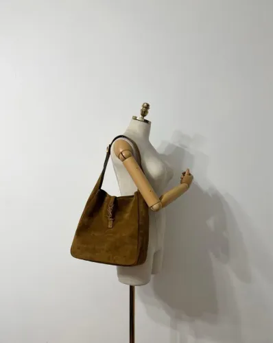 Bolsa grande de couro camurça legítimo modelo le 5 a 7 Yves Saint Laurent italiana