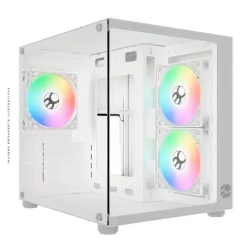 Gabinete Gamer Bluecase Pure Pro BG-064,, mATX, Lateral em Vidro, Sem Fonte, 3 fans