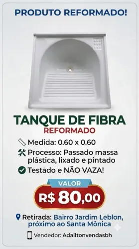 Tanque de fibra 0.60x0.60 reformado! Aceito proposta 