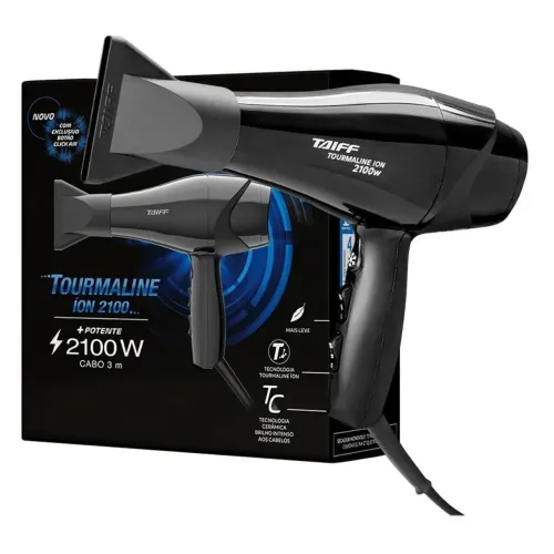Vende-se Secador de cabelos Taiff New Tourmaline Ion 2100W Pro cor preto