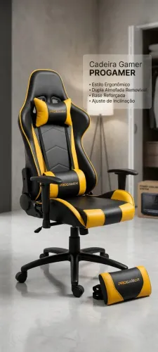 Cadeira Gamer Progamer - Conforto Ergonômico e Alta Qualidade (VALOR PARA ENTREGAR)