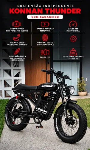 Bicicleta elétrica 1.000W