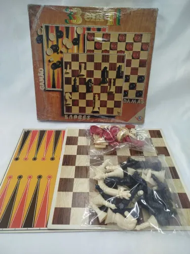 Antigo jogo 3 em 1 da big toy anos 80