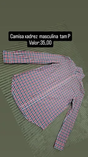 Camisa xadrez adulto tamanho P