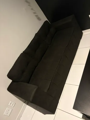 Sofa 3 lugares preto 