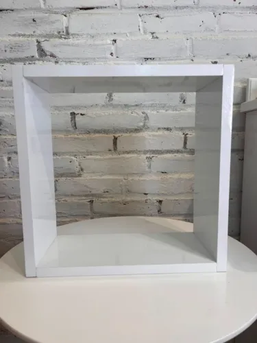 Prateleira Decorativa Quadrada - Branco Laqueado Alto Brilho