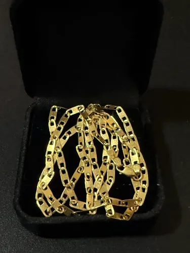 CORDÃO DE OURO MODELO PIASTRINE 5.4g