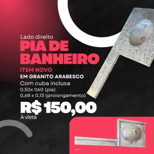 PIA DE COZINHA (COM CUBA INCLUSA) - LADO DIREITO