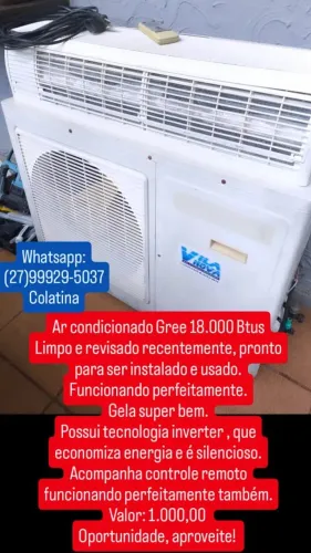 Ar condicionado 18.000btus Gree