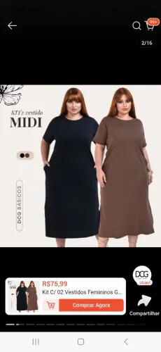 Vestidos plus size com bolso G2 52