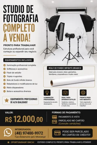 Vendo studio de fotografia
