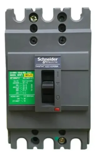 Disjuntor caixa moldada EZC100 30503P 50A 25KA 380V