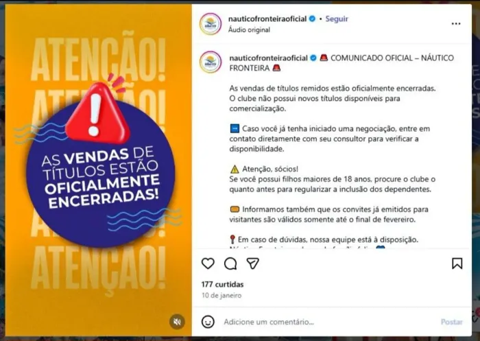 VENDO TITULO NAUTICO FRONTEIRA