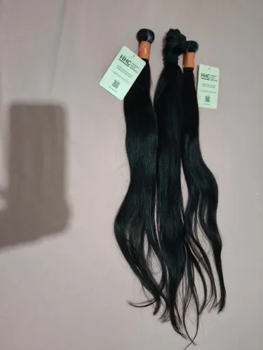 Cabelo Humano Natural na Tela 60cm