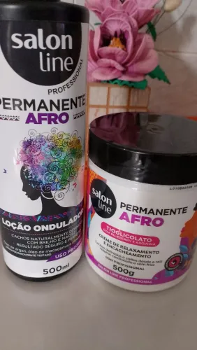 Kit profissional Permanente, Afro para cabelos cacheados 