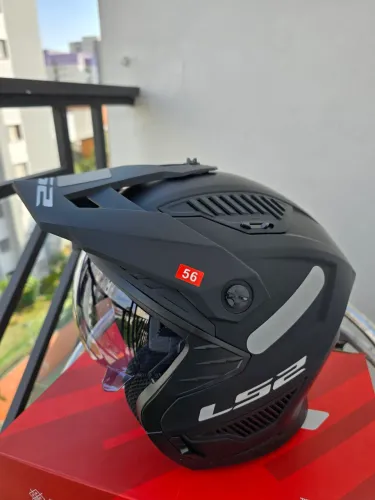 Capacete Ls2 Of606 Drifter Preto Fosco
