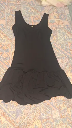 Vestido preto balonê casual