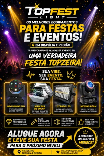 Aluguel de iluminação profissional para festas e eventos 