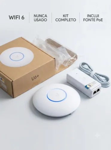 Ubiquiti UniFi U6+ WiFi 6 - Novo na Caixa c/ Fonte PoE