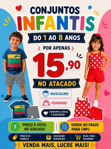 Conjuntos Infantis no Atacado