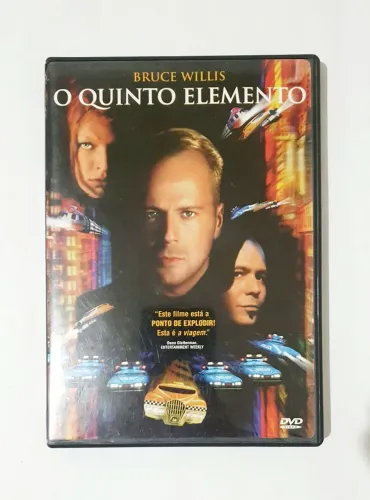 DVD O QUINTO ELEMENTO ORIGINAL PRIMEIRA EDIÇÃO DISCO DUPLA FACE 2 LADOS RARÍSSIMO