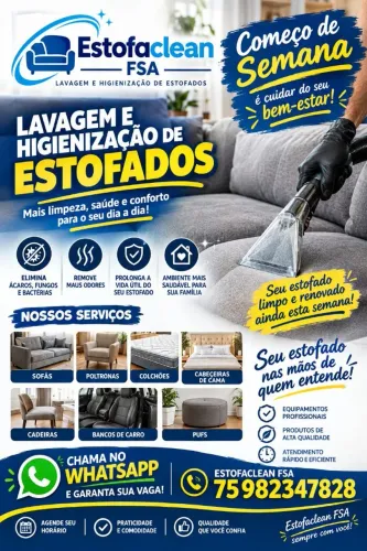 LAVAGEM E HIGIENIZAÇÃO DE ESTOFADOS