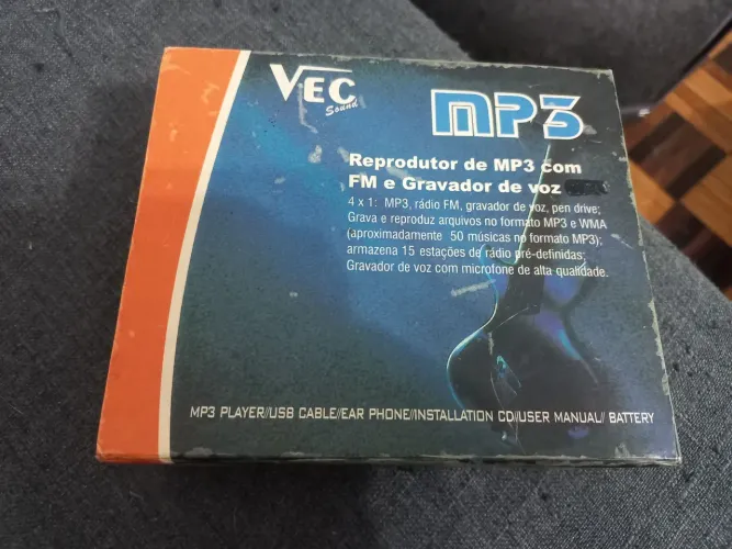Reprodutor de MP3 FM e Gravador de voz Vec