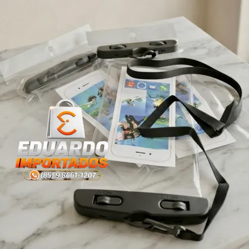 Capa Case Impermeável a Prova d'água para Celular, Universal com Alça para Pescoço
