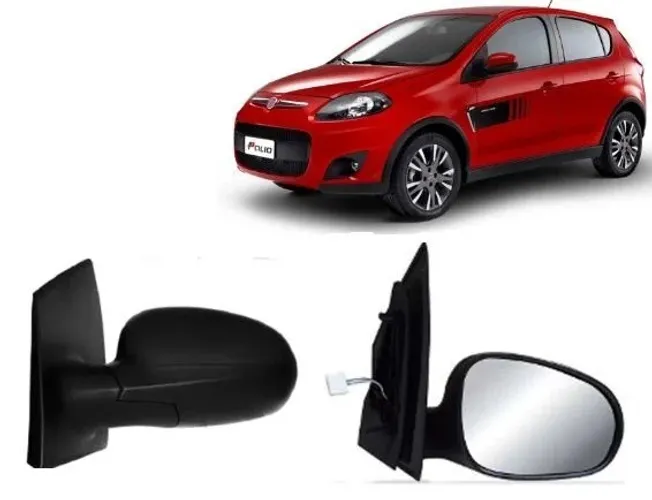 Par Retrovisor Fiat Palio Novo 2012 - Preto - Metagal
