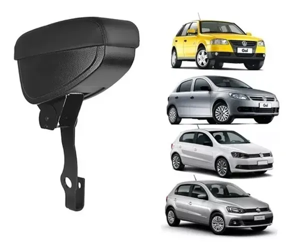 Apoio de Braço Volkswagen Gol G4 G5 G6 G7 2006 à 2018 - Preto C/ Linha Preta - N100703