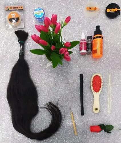 Cabelo Humano 75cm 100g 9,15 Castanho Medio Leve Ondulado Dh