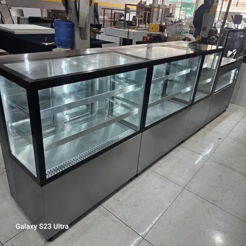 Balcao Expositor inox  para padaria, cafeteria sob medida 