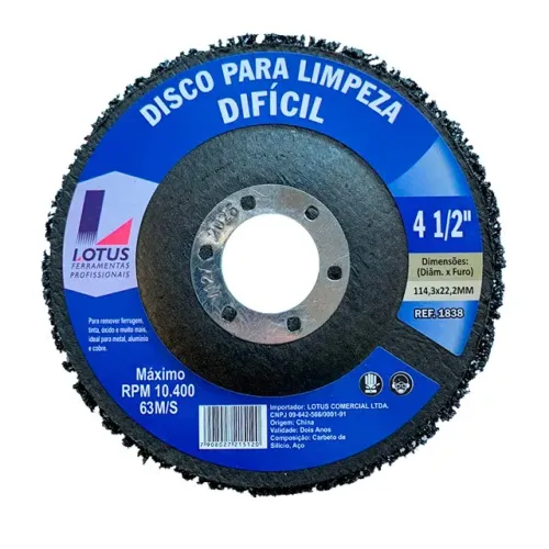 Disco Removedor de Tintas Ferrugem 4.1/2" Lotus 1838