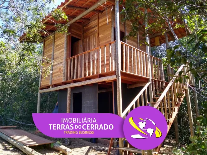 SITIO ECOLÓGICO DE LUXO: 1.000m de Beira Rio e Chalé Americano!!